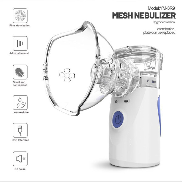 Nebulizador Ultrassônico inalador portátil a pilha e bivolt