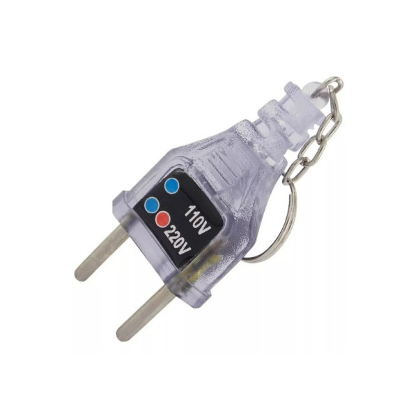 Teste Identificador Tomada 110V - 220V Chaveiro Voltagem Led