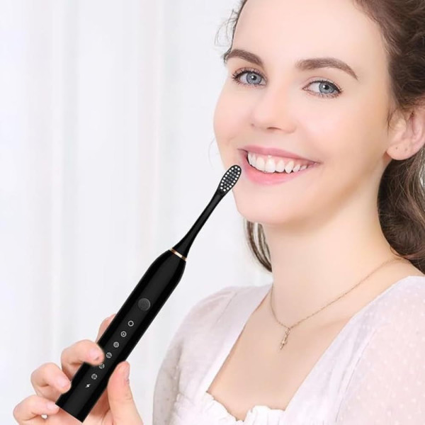 Escova de dentes elétrica recarregável Sonic IPX7 Com Cabeça Substituivel inteligente À Prova D'água