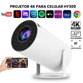 Projetor 4K HD 150 Polegadas Celular, Tv B0x, Xbox, PS, Pc, Wifi HY300 Pro Magcubic