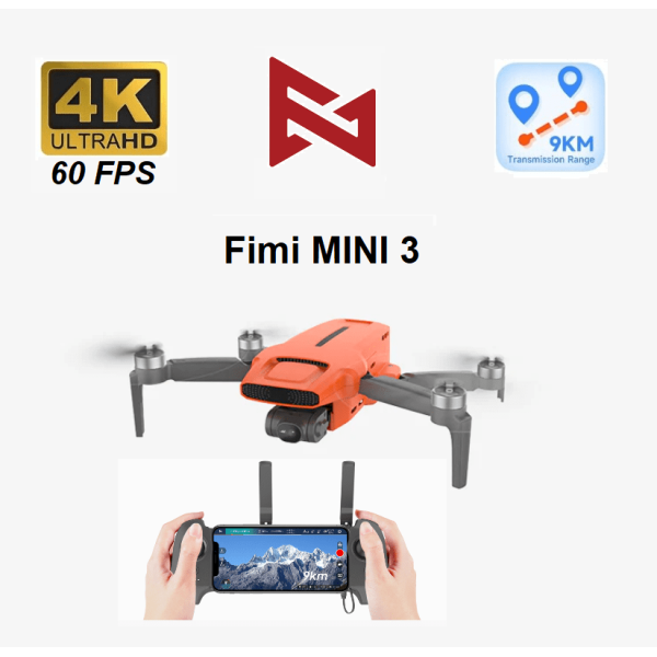 Drone FIMI-X8 Mini 3 , helicóptero de controle remoto, cardan de 3 eixos, 249g, controle remoto, 4K