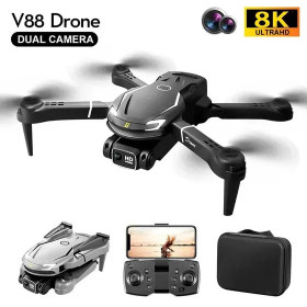 Drone V88 8k 5g gps profissional hd fotografia aérea aeronaves de controle remoto hd câmera dupla quadcopter