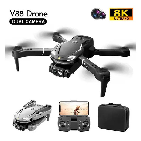 Drone V88 8k 5g gps profissional hd fotografia aérea aeronaves de controle remoto hd câmera dupla quadcopter