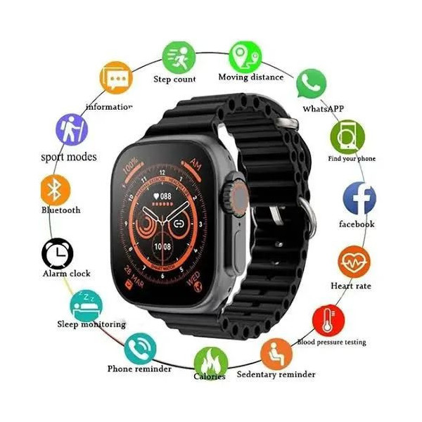 Smart Watch Esportivo À Prova D'água T800 Ultra2 MAX