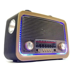 Radio Retro bluetooth ,entrada usb,microsd lanterna e sainda auxiliar AD-3199