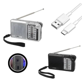 Rádio Portátil Clássico GT-150R – Sintonia Analógica de Precisão