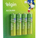 Pilha Alcalina Elgin Sonic AA – Blister com 4 Unidades